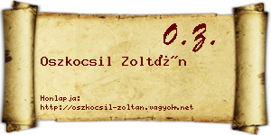 Oszkocsil Zoltán névjegykártya
