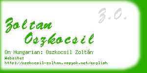 zoltan oszkocsil business card