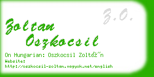 zoltan oszkocsil business card
